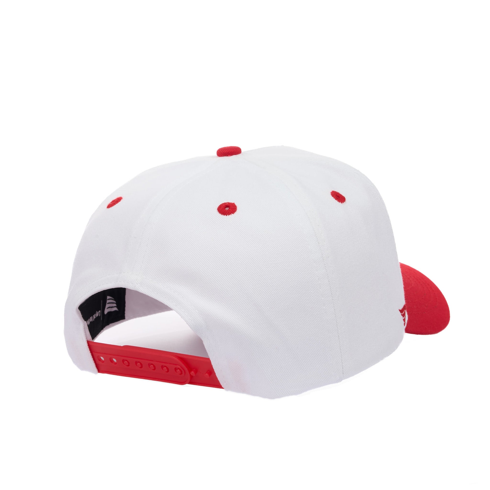 White and red cap on a white background