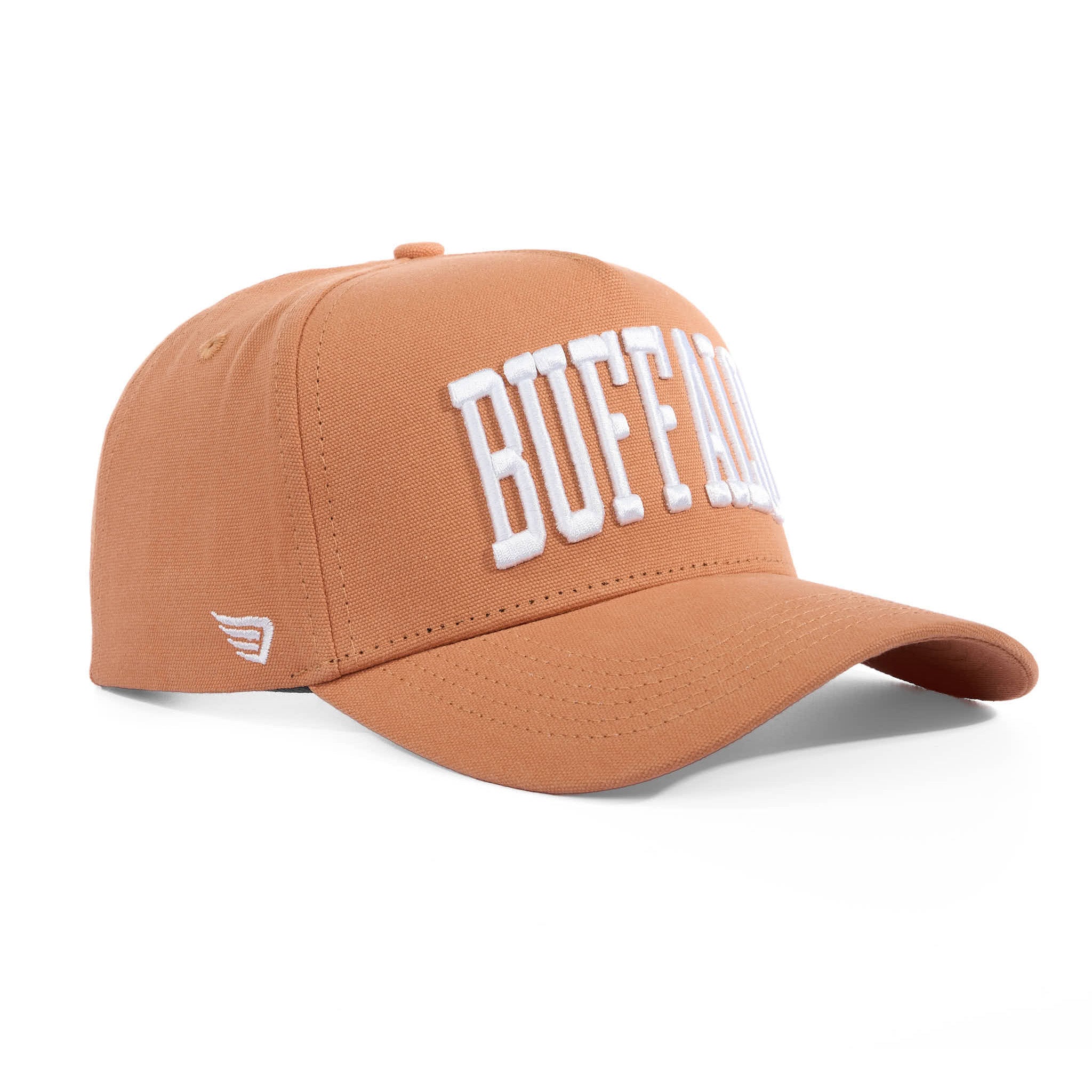 Brown cap with 'BUFFALO' text on a white background