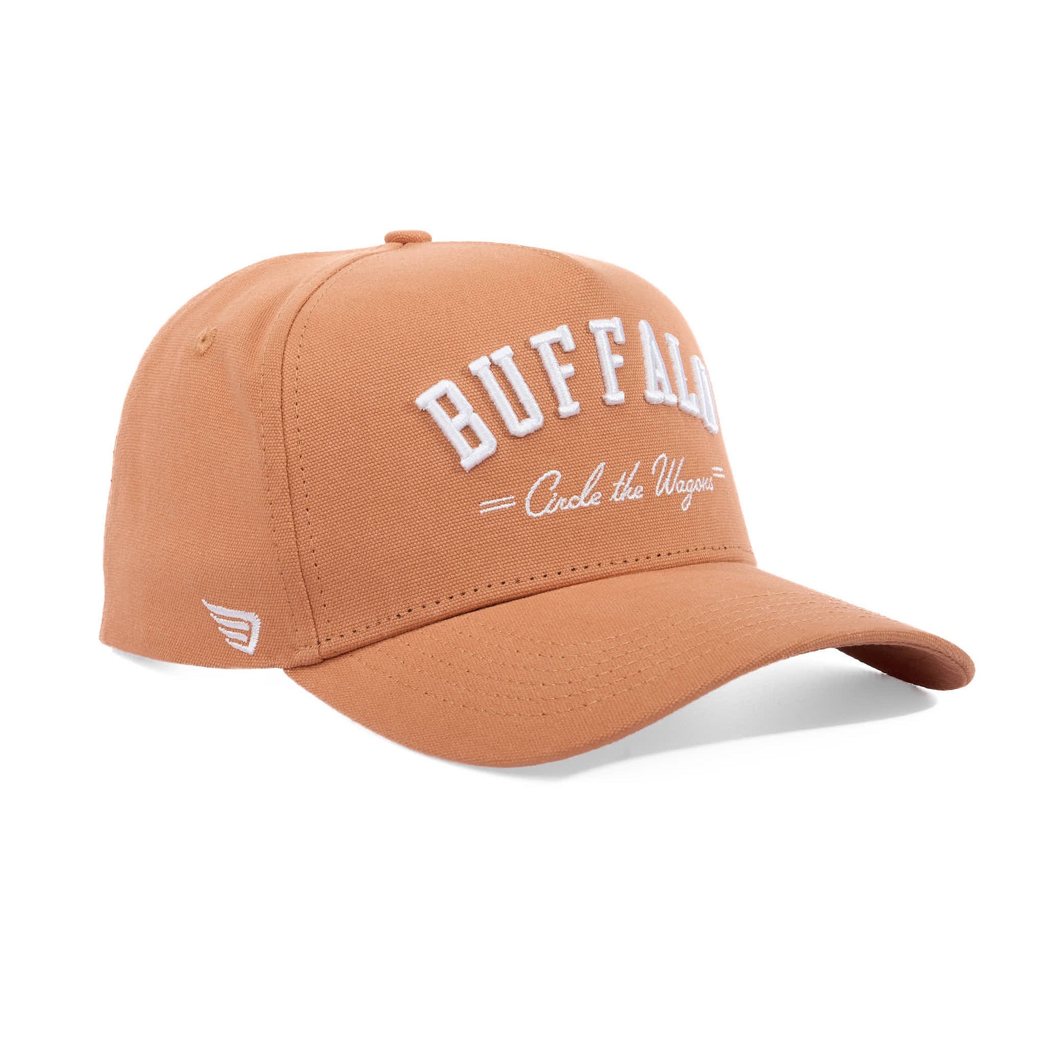 Brown cap with 'Buffalo' text on a white background