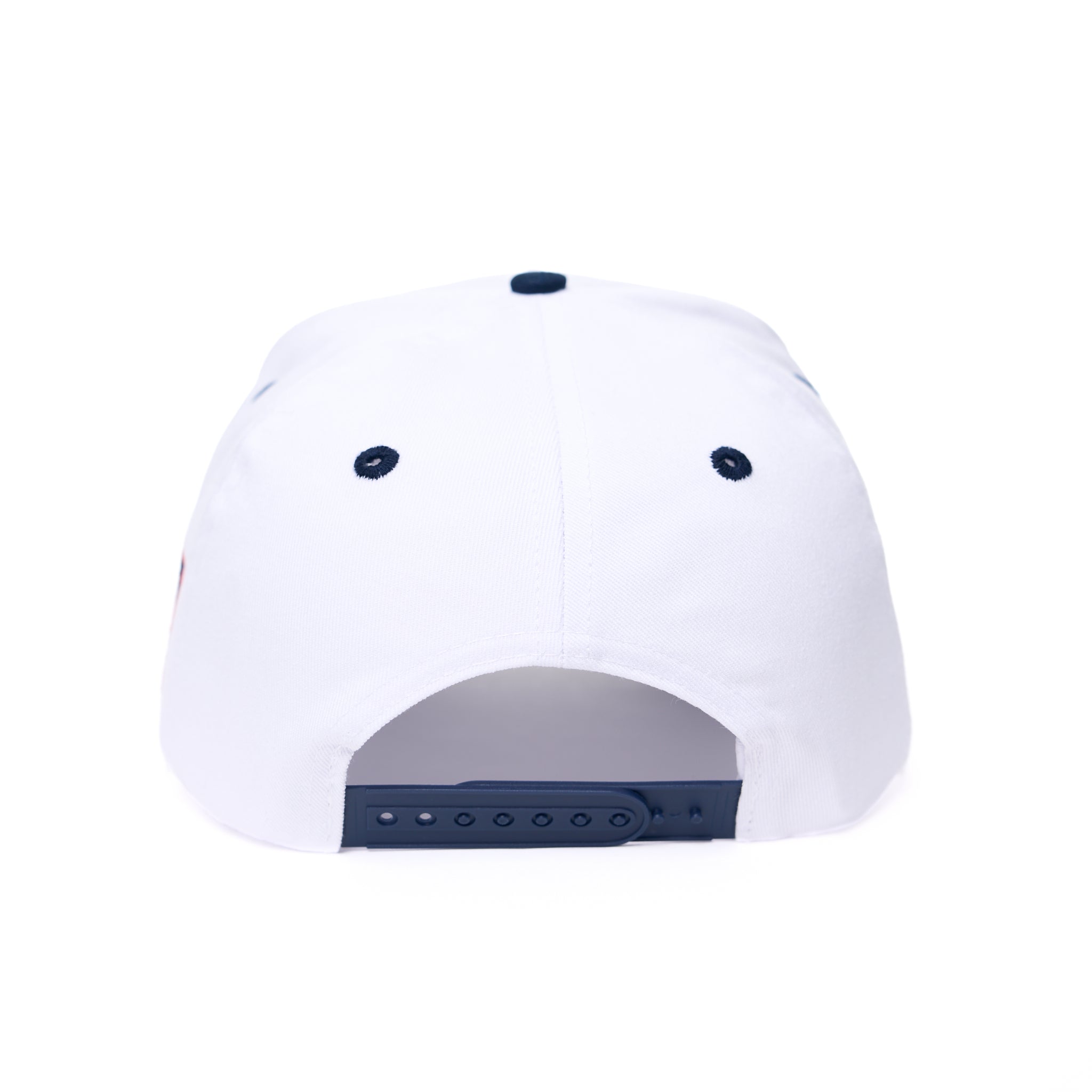 White and navy blue cap with 'Denver Mile High' text on a white background