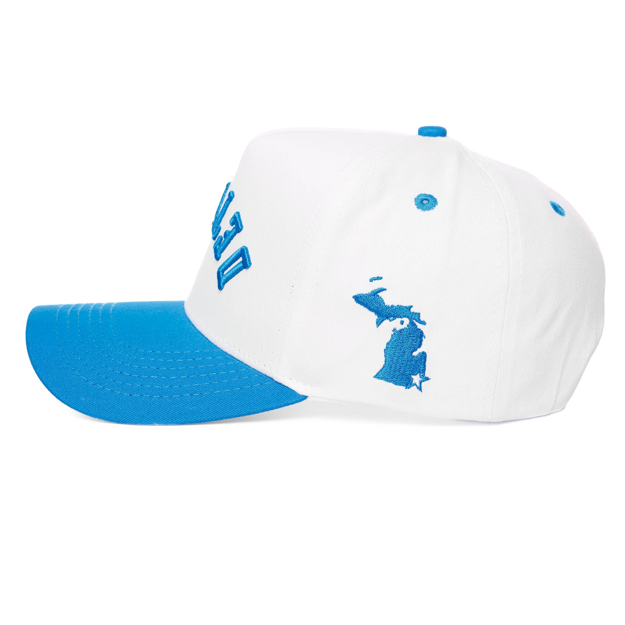 DETROIT UPSIDE DOWN - WHITE/BLUE