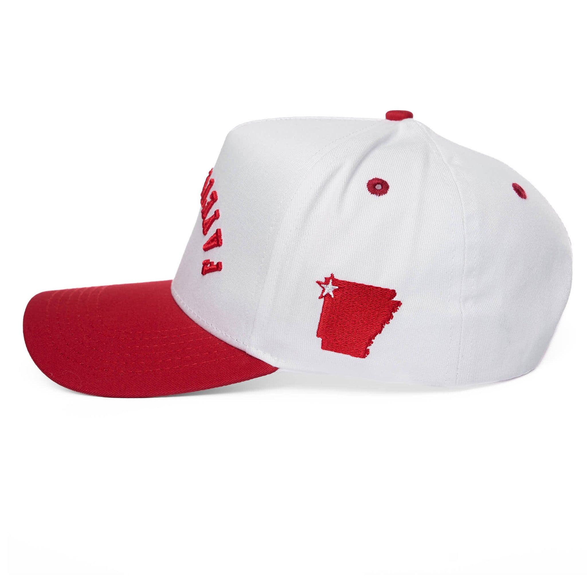 FAYETTEVILLE UPSIDE DOWN - WHITE/DARK RED