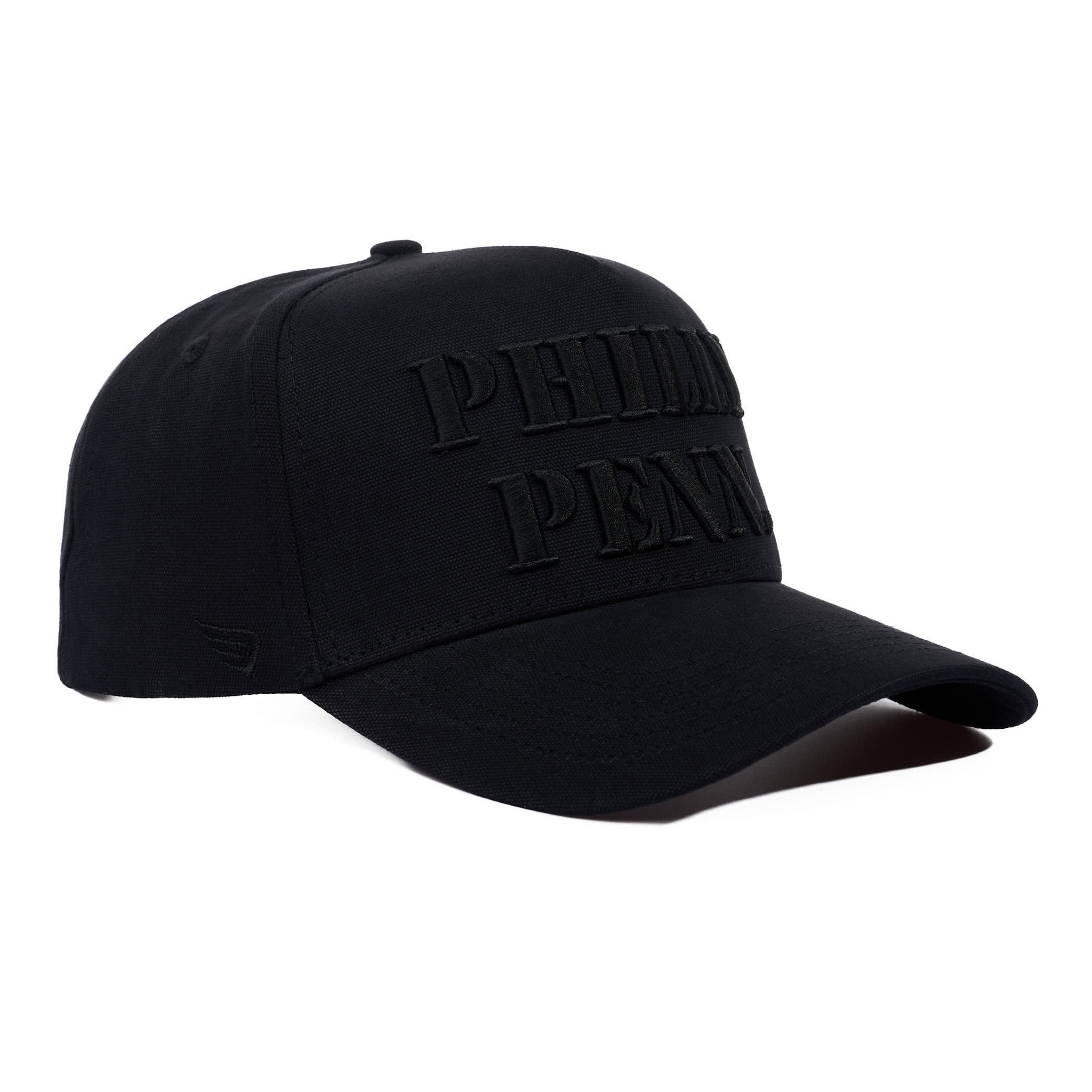 Black cap with 'PHILLY' text on a white background