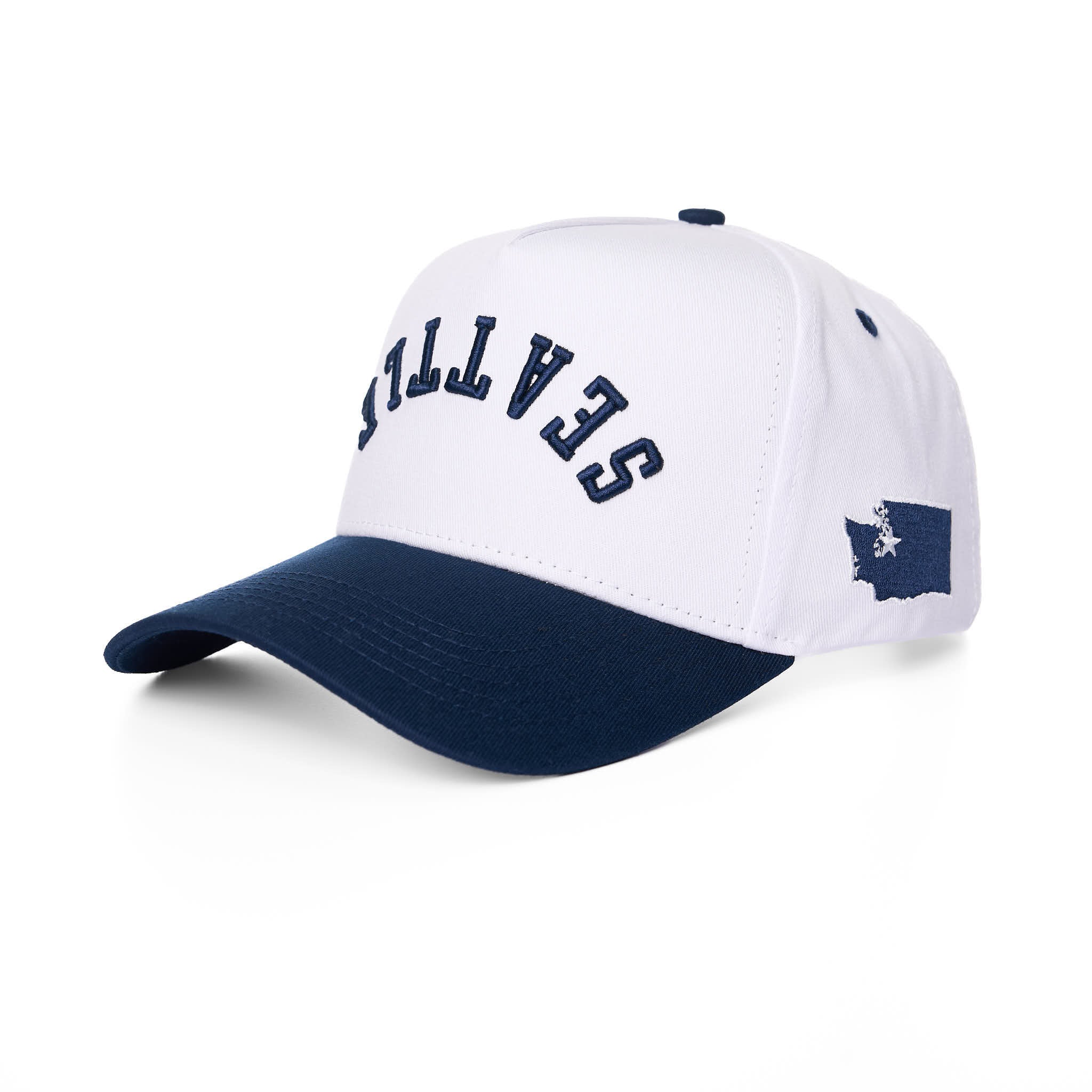 SEATTLE UPSIDE DOWN - WHITE/NAVY