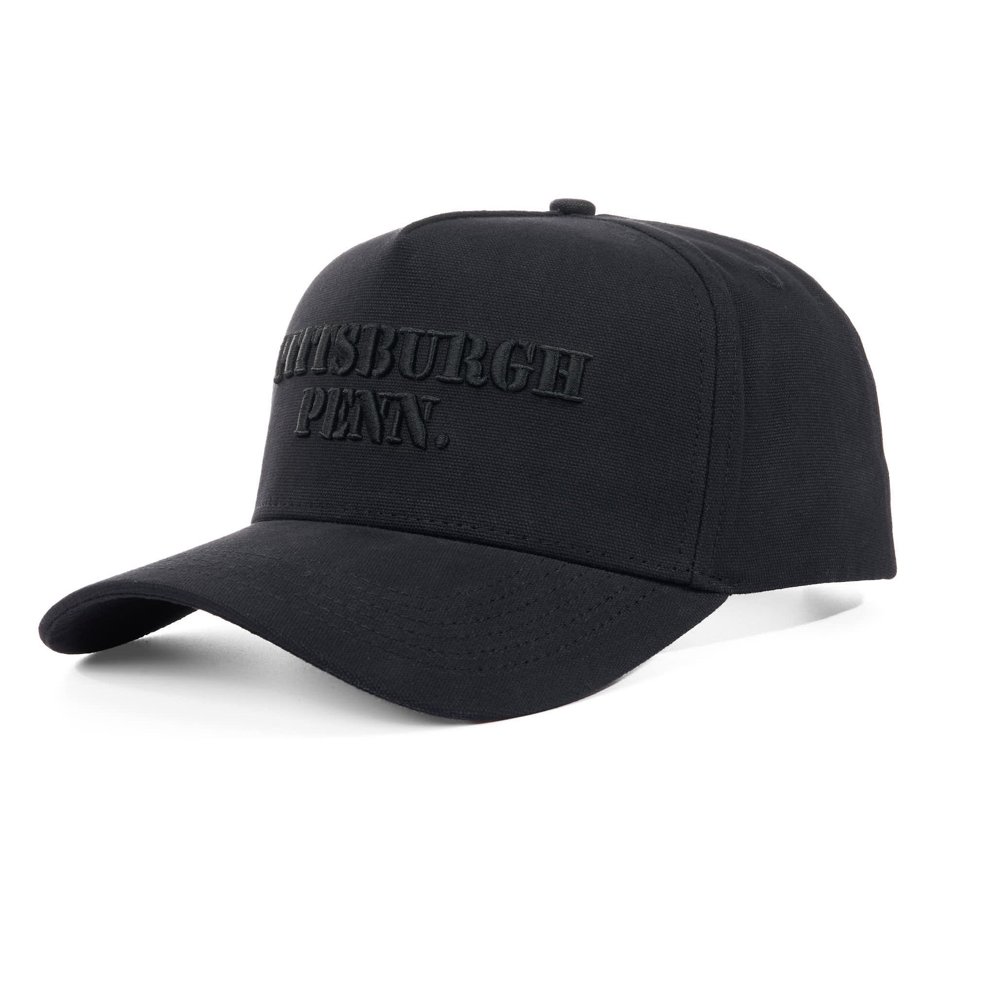 Black cap with 'Pittsburgh Penn' text on a white background