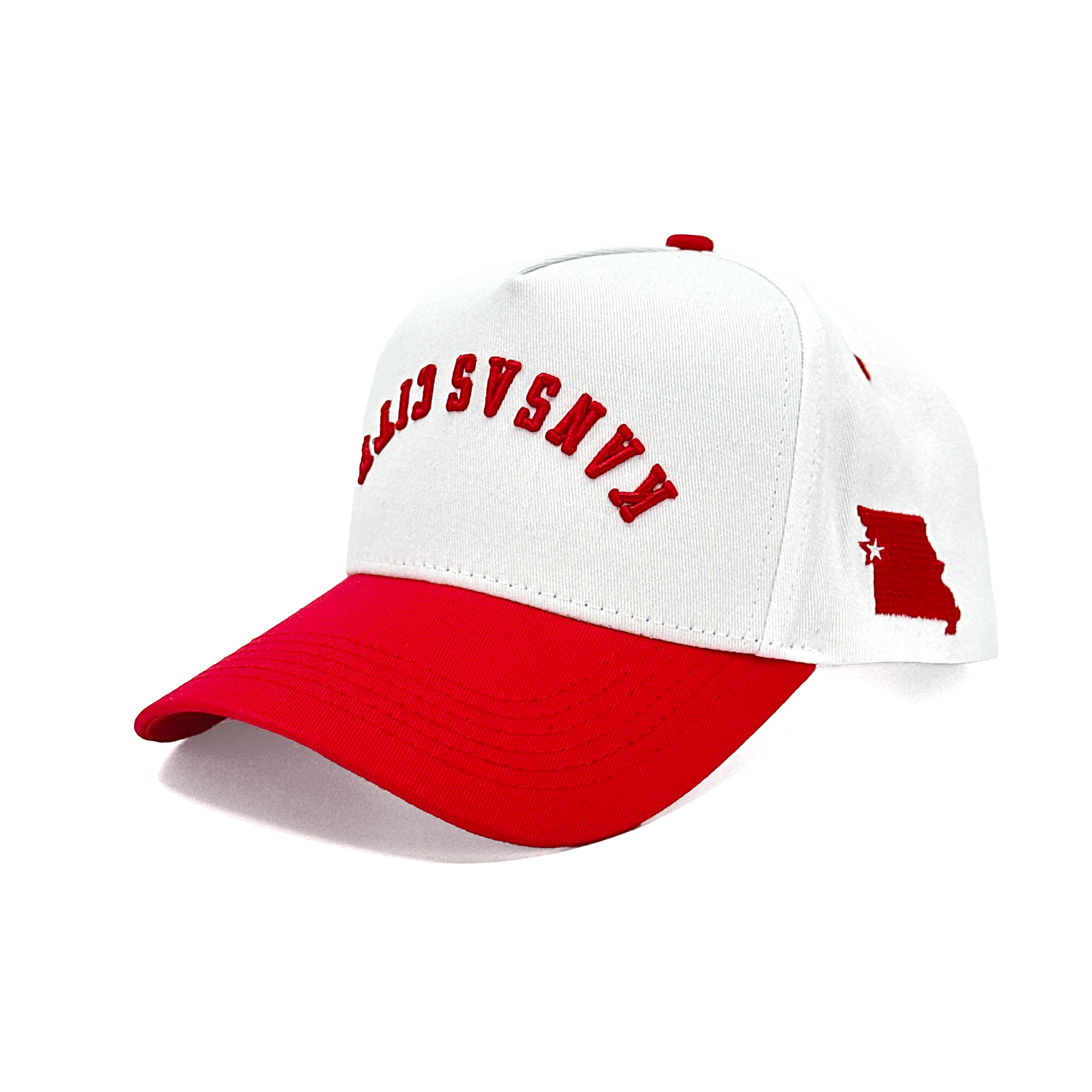 KANSAS CITY UPSIDE DOWN - WHITE/RED