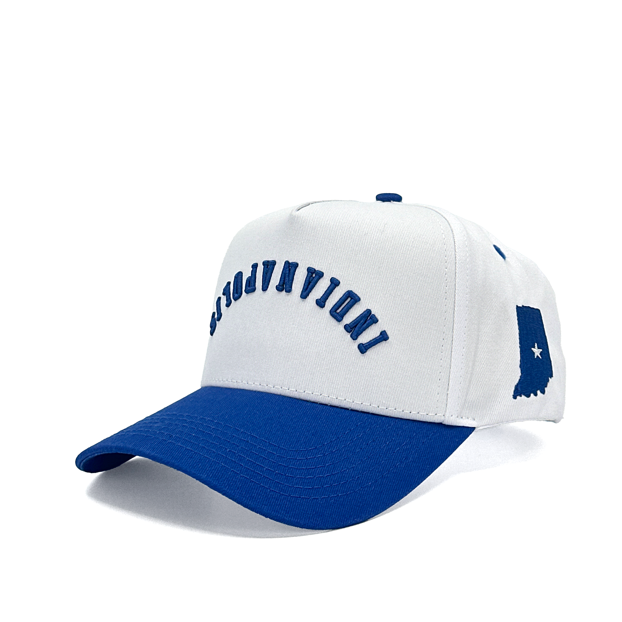 INDIANAPOLIS UPSIDE DOWN - WHITE/BLUE