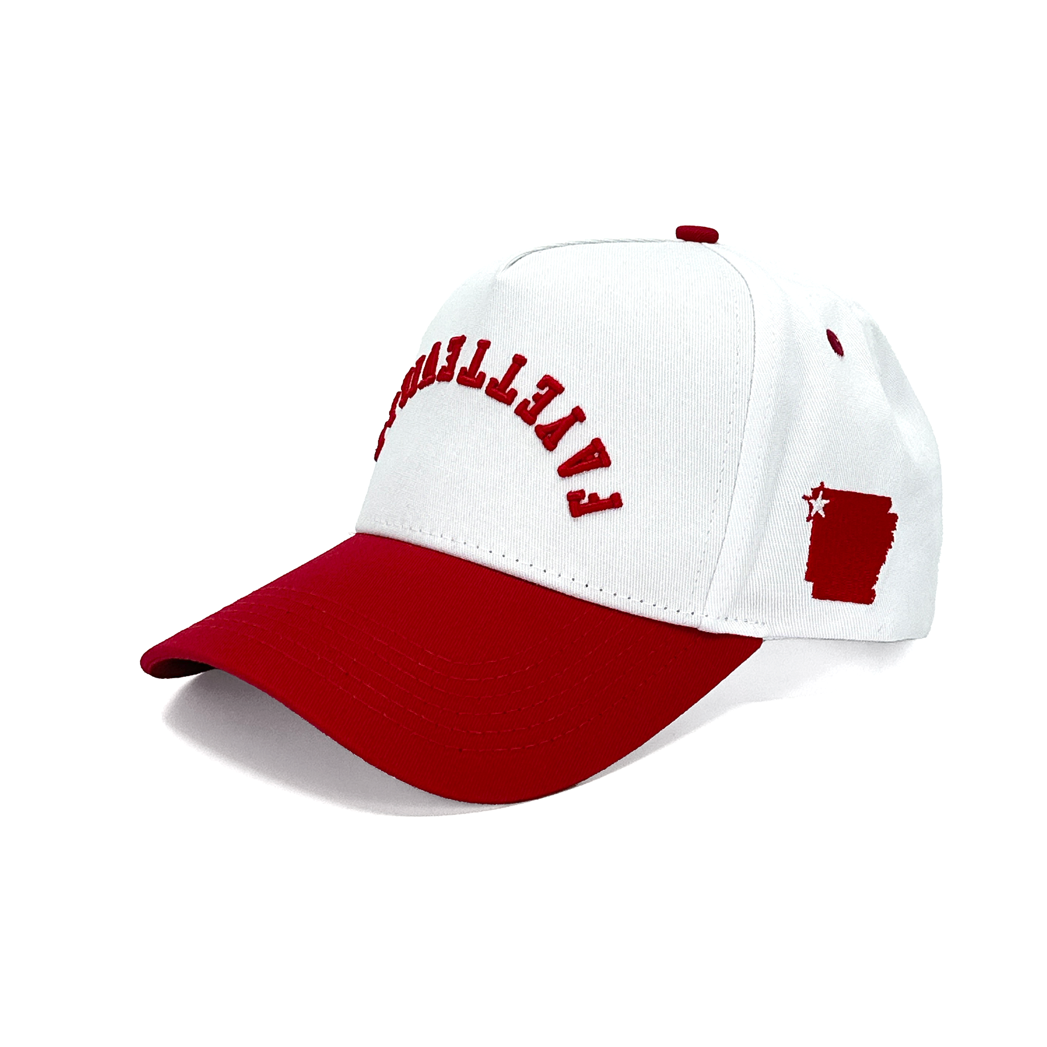 FAYETTEVILLE UPSIDE DOWN - WHITE/DARK RED