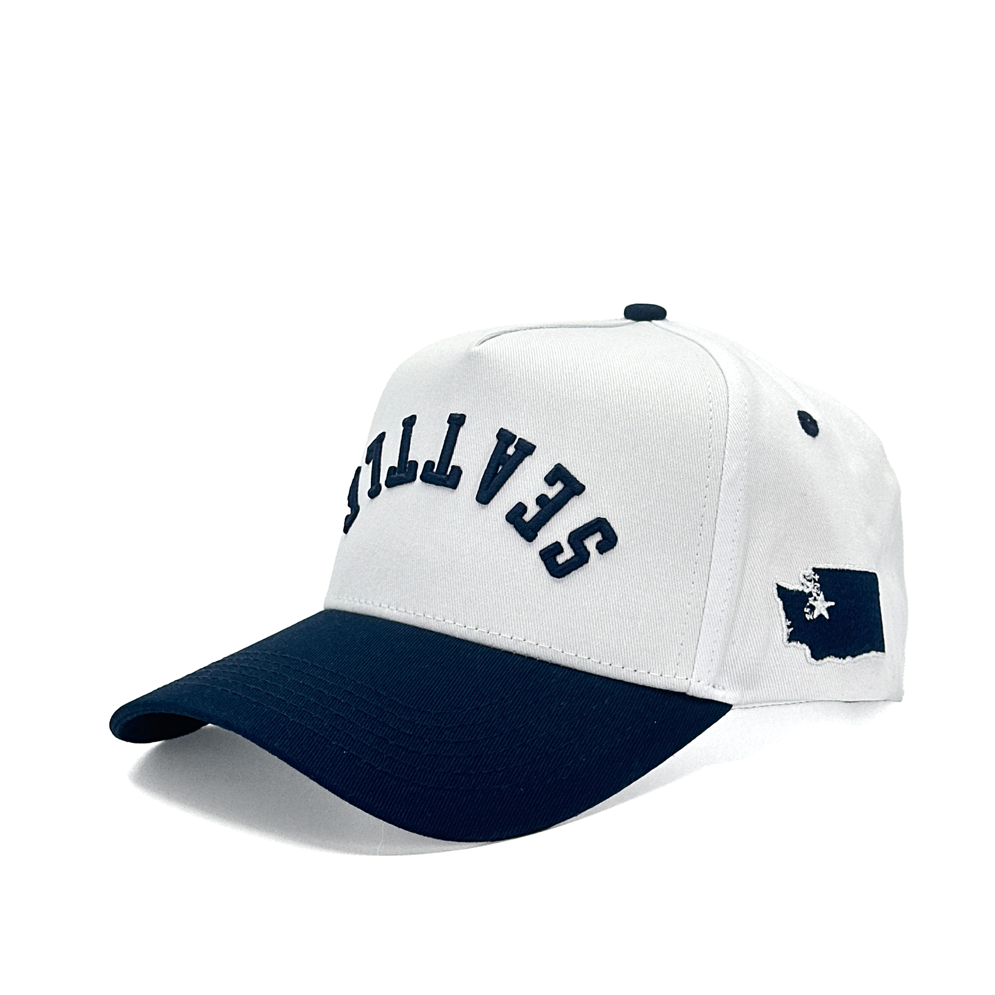 SEATTLE UPSIDE DOWN - WHITE/NAVY