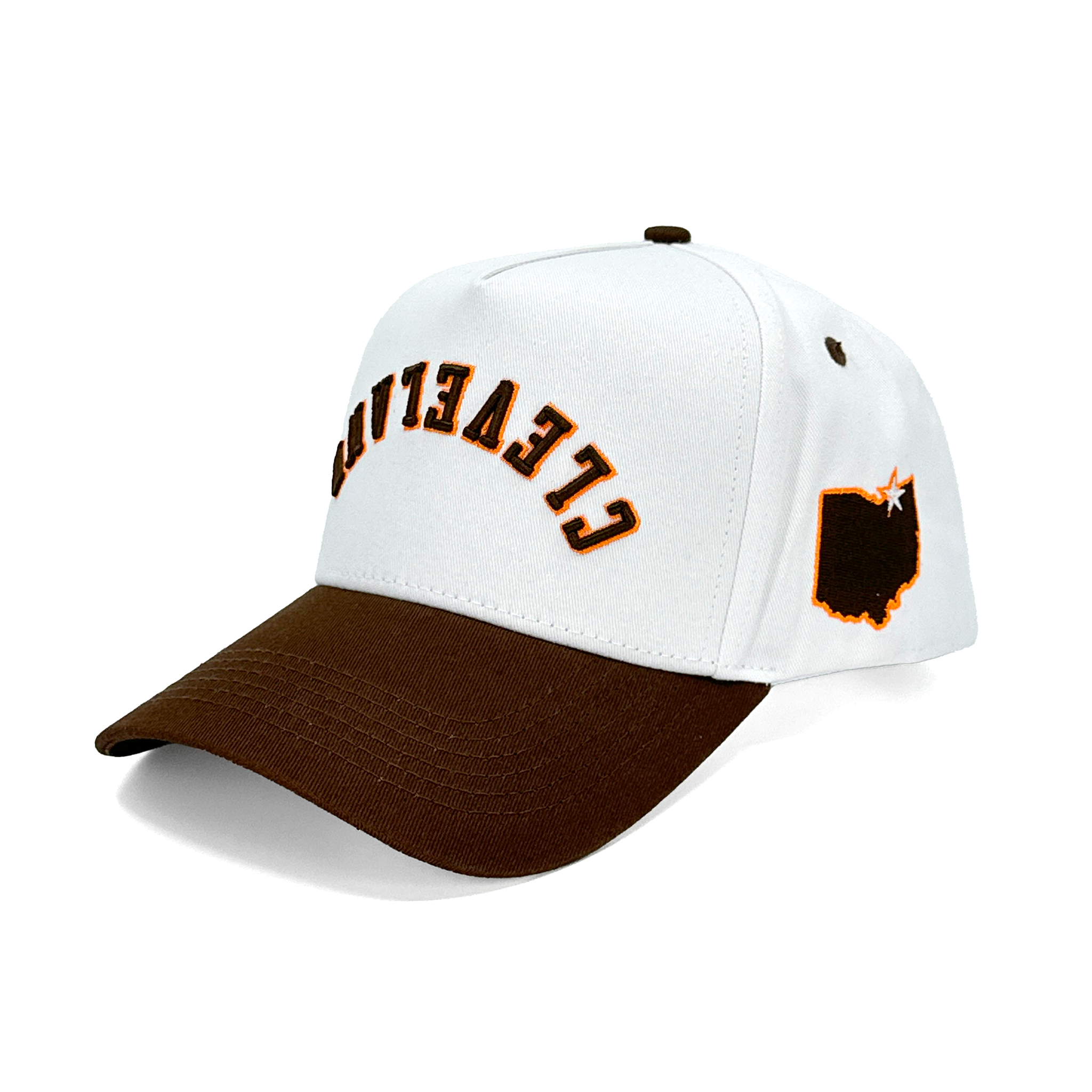 CLEVELAND UPSIDE DOWN - WHITE/BROWN