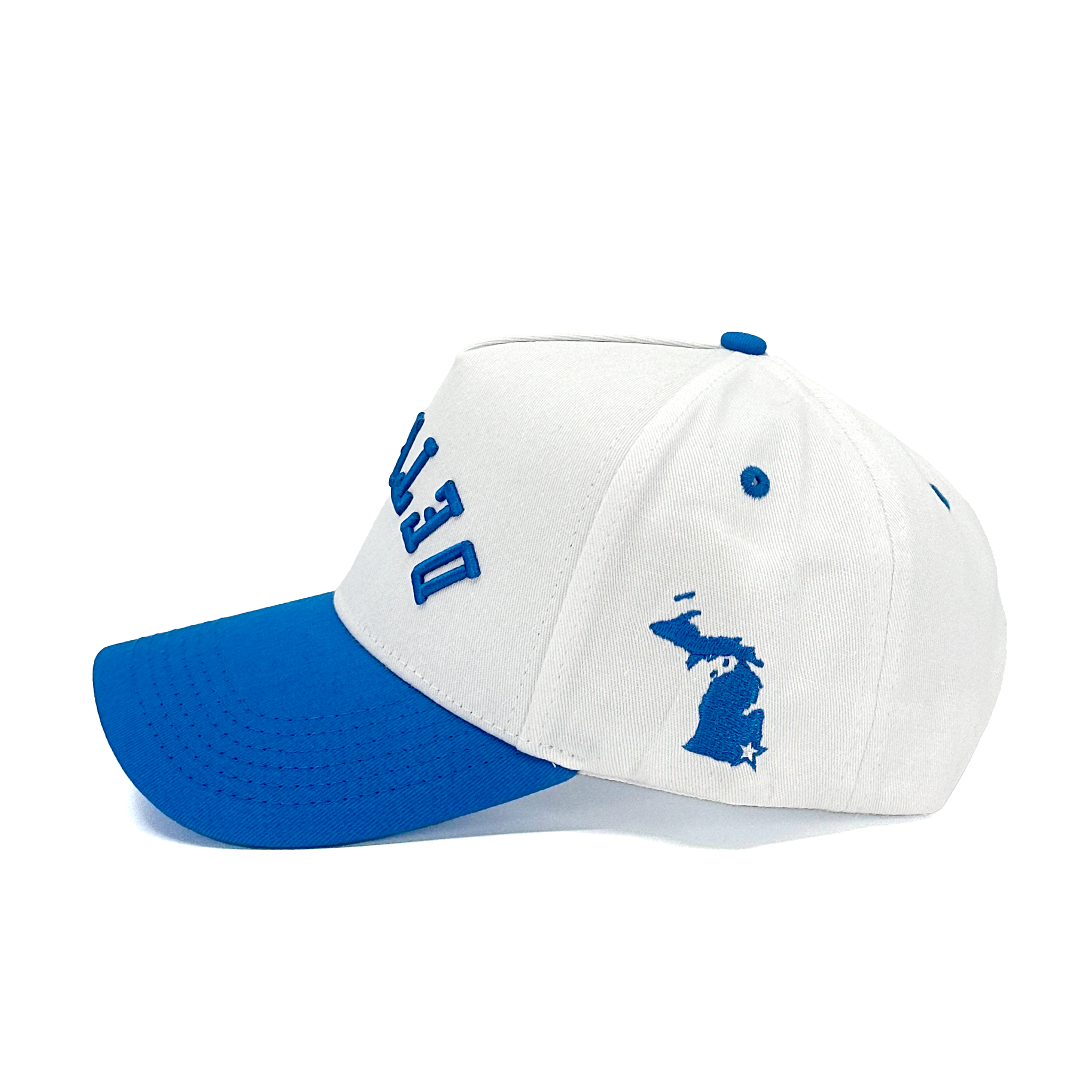 DETROIT UPSIDE DOWN - WHITE/BLUE