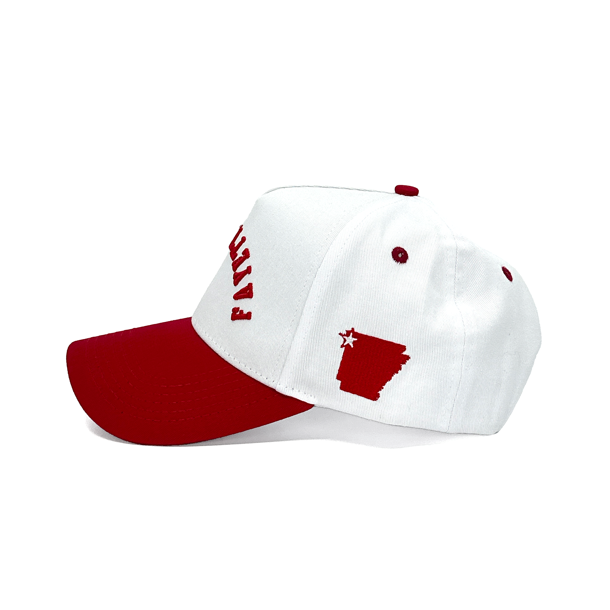 FAYETTEVILLE UPSIDE DOWN - WHITE/DARK RED