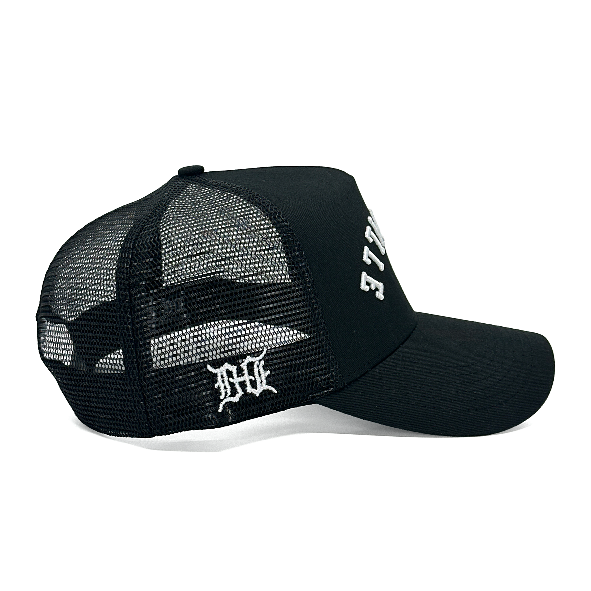 NASHVILLE UPSIDE DOWN TRUCKER HAT - BLACK