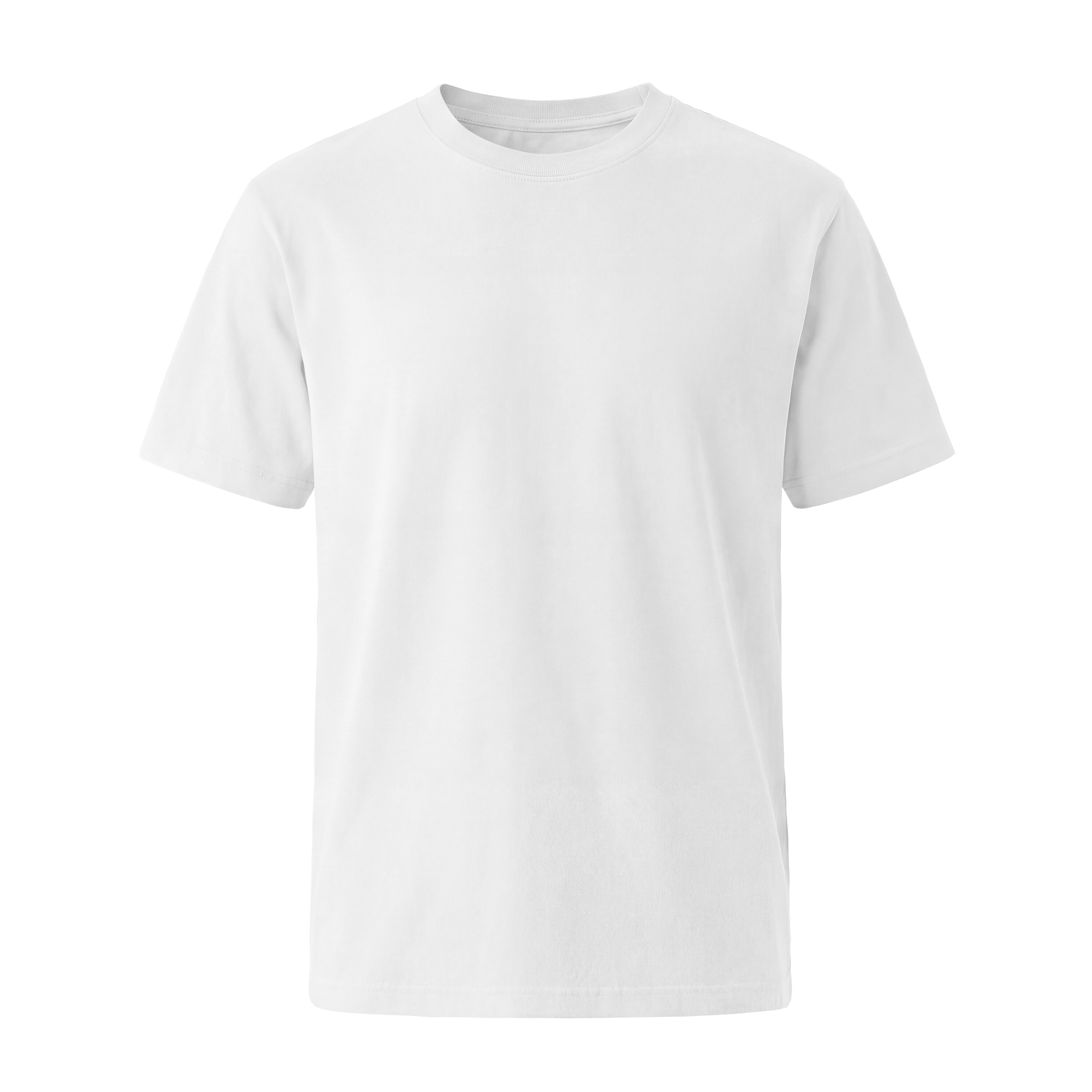 Plain white t-shirt on a white background