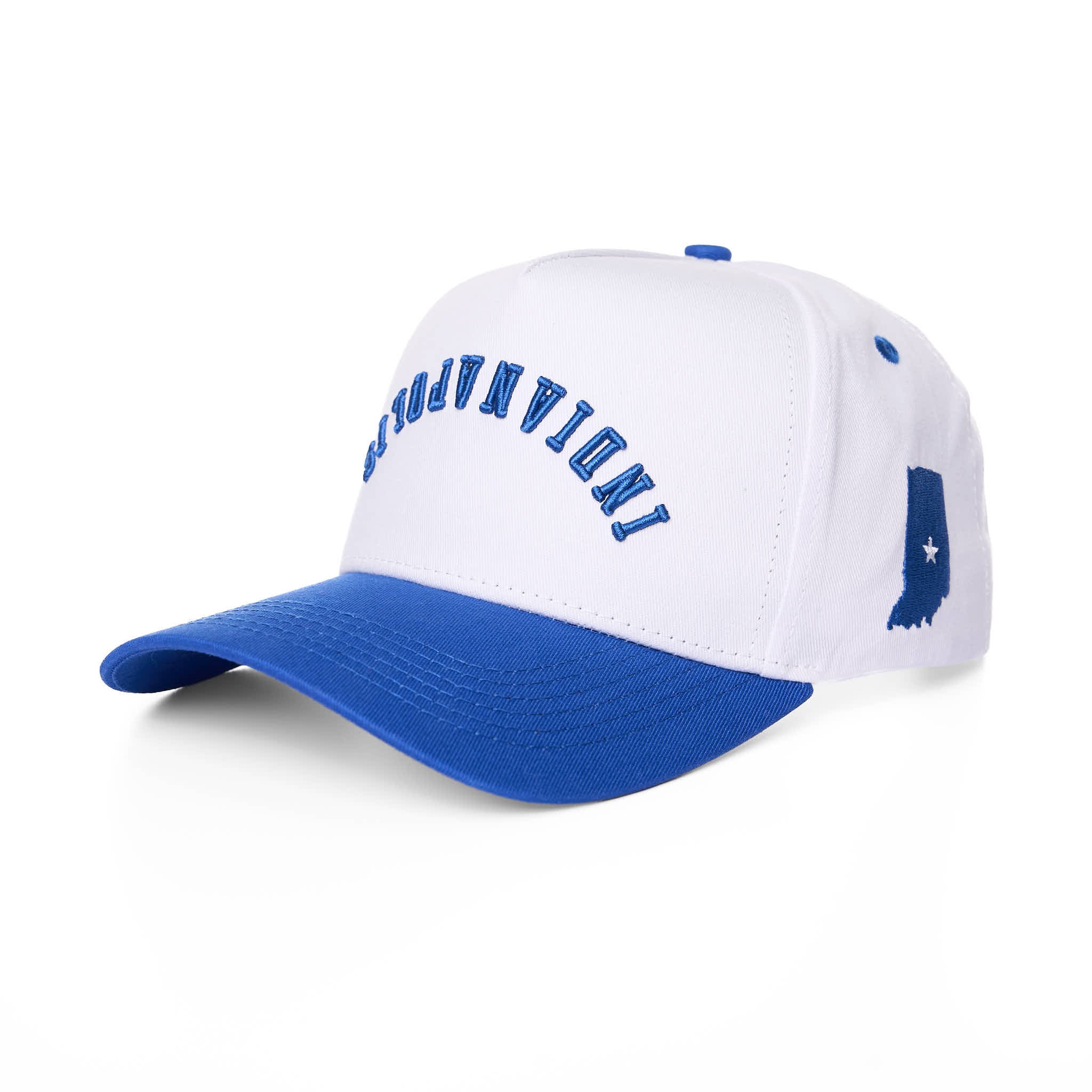 INDIANAPOLIS UPSIDE DOWN - WHITE/BLUE