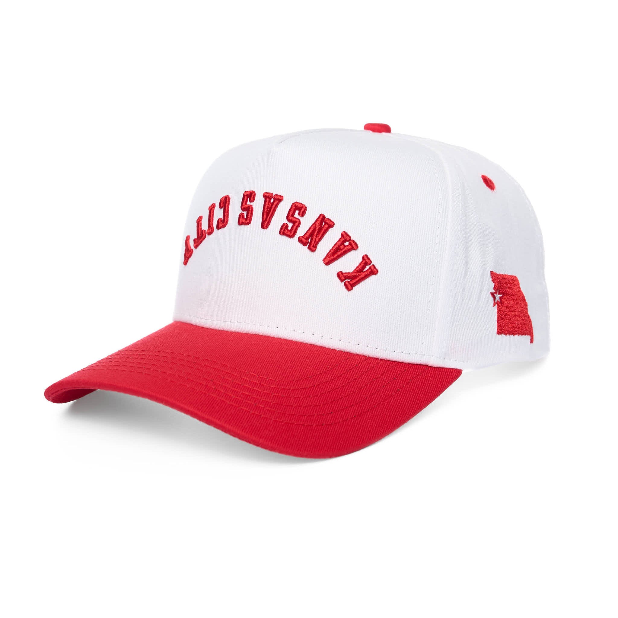 KANSAS CITY UPSIDE DOWN - WHITE/RED