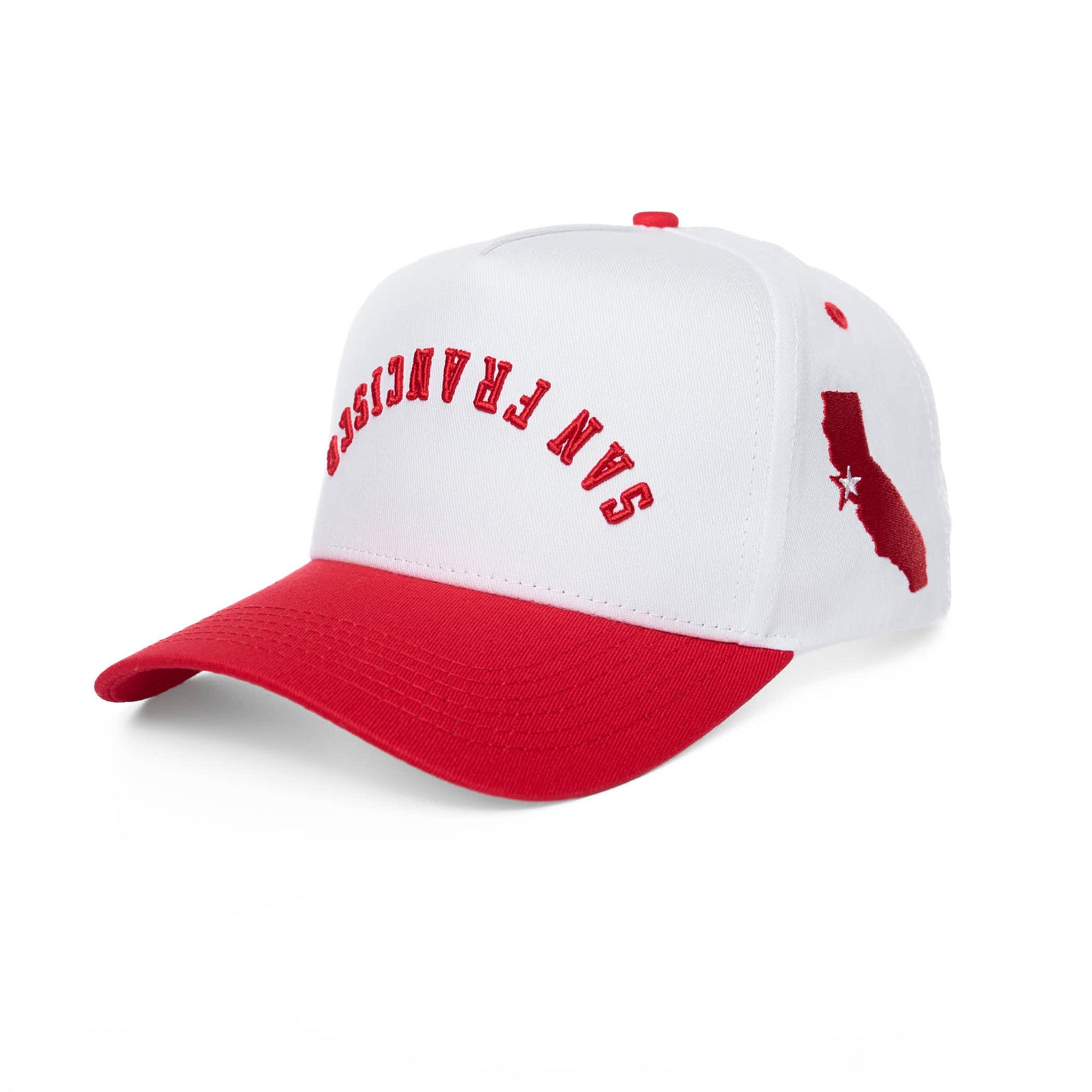 SAN FRANCISCO UPSIDE DOWN - WHITE/RED